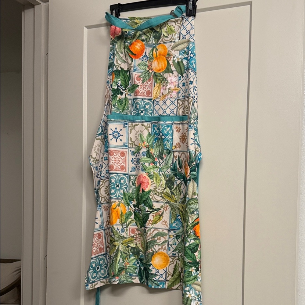 Floral and Fruit Patterned Apron